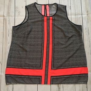Vince Camuto Geometric Sleeveless Blouse